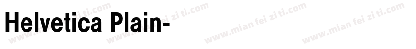 Helvetica Plain字体转换
